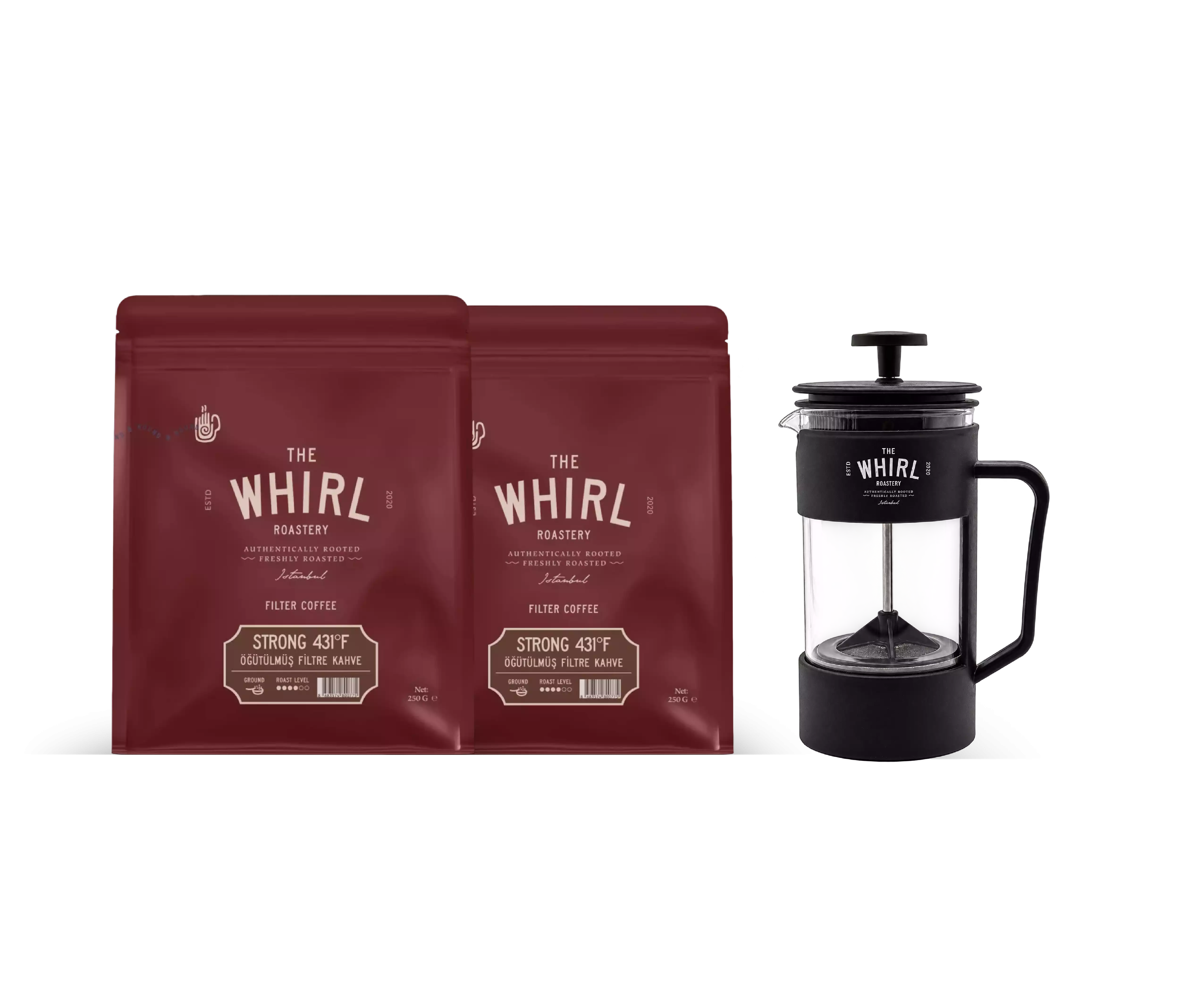 FİLTRE STRONG ÖĞÜTÜLMÜŞ  2 ADET VE FRENCH PRESS SET